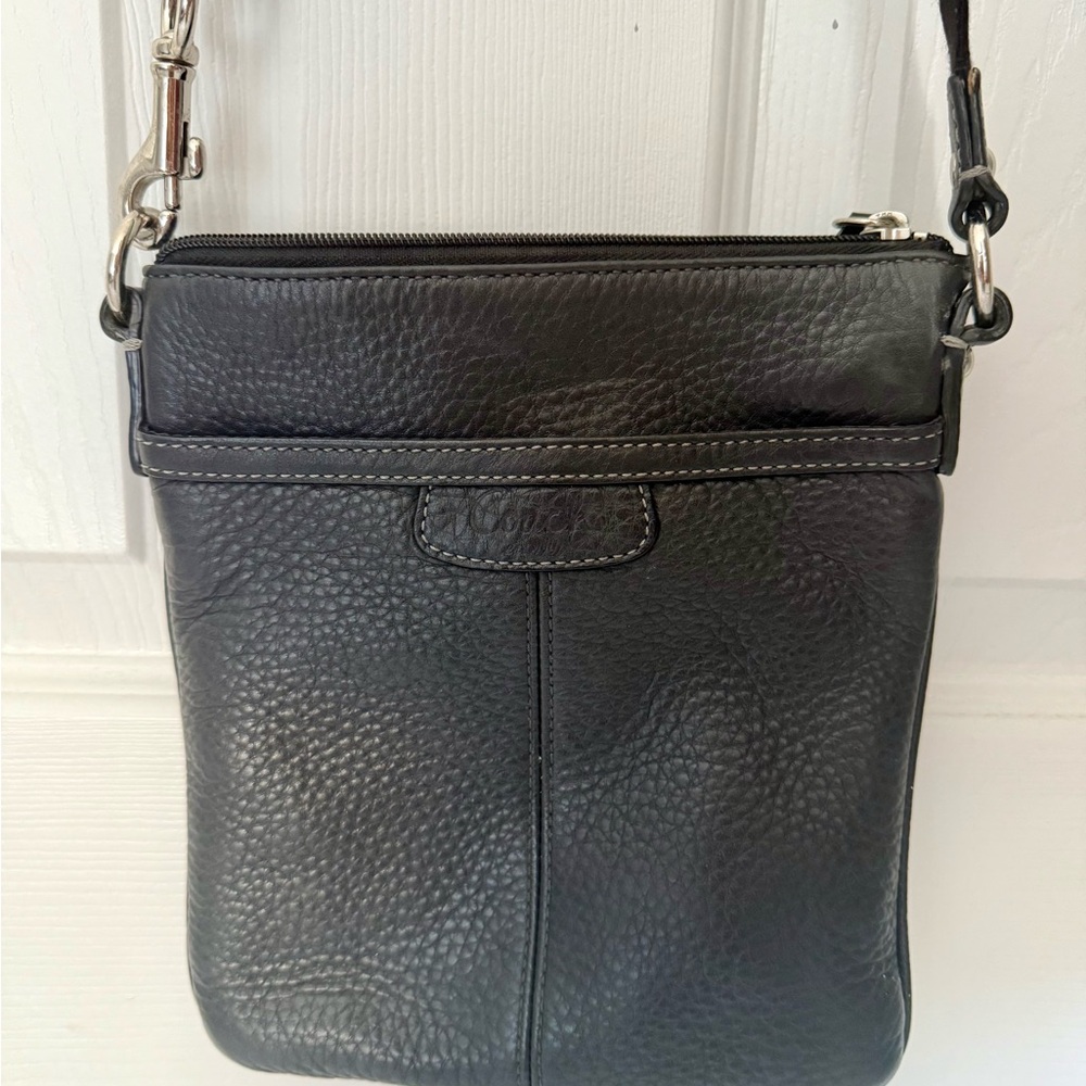 Black Coach Leather Crossbody Bag